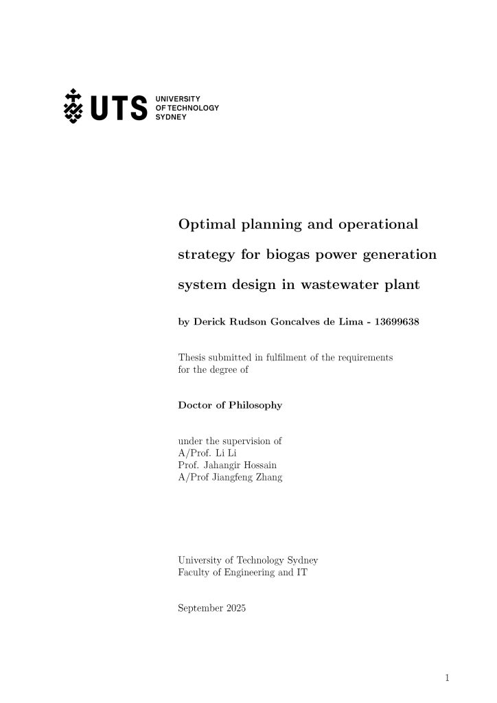 Optimal planning and operational strategy for biogas power generation system design in wastewater plant